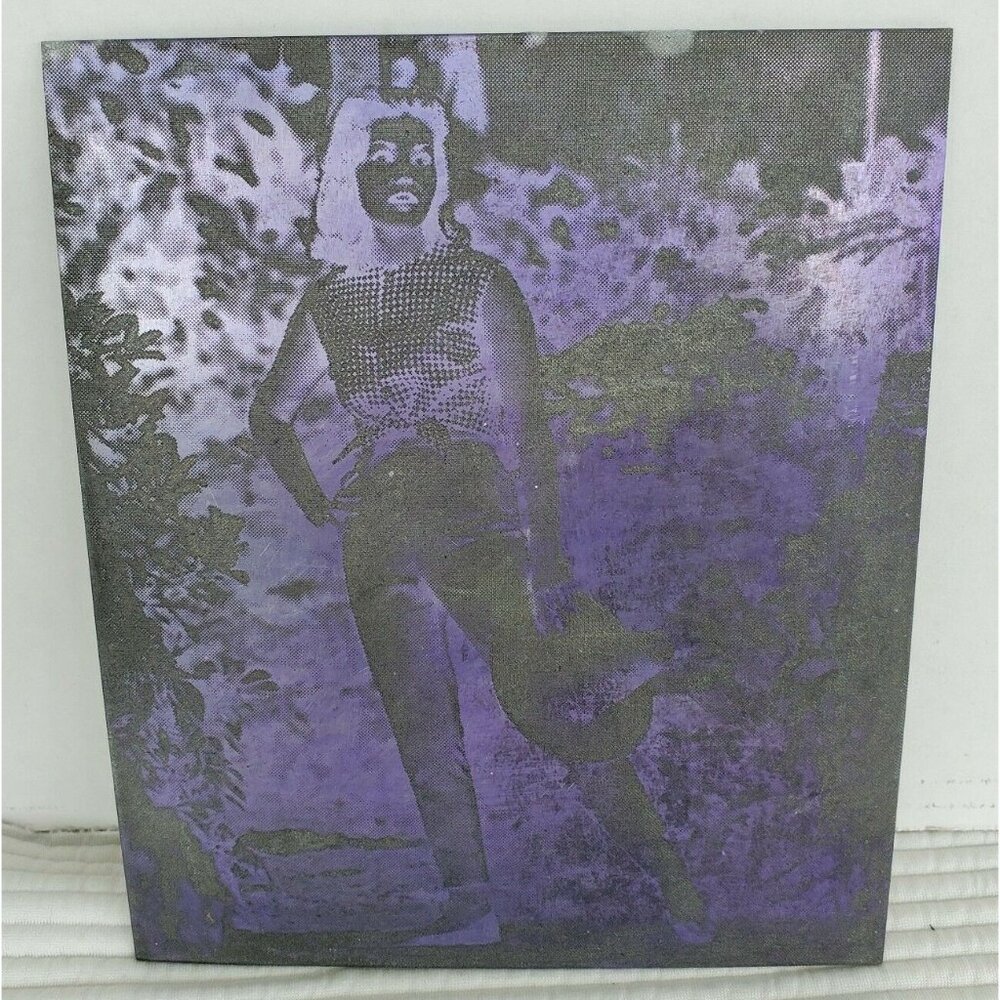 Metal Printing Plate Photo 6.5x5.5 Vintage Women Model Jeans Negatives 60's 70s - Picture 2 of 4